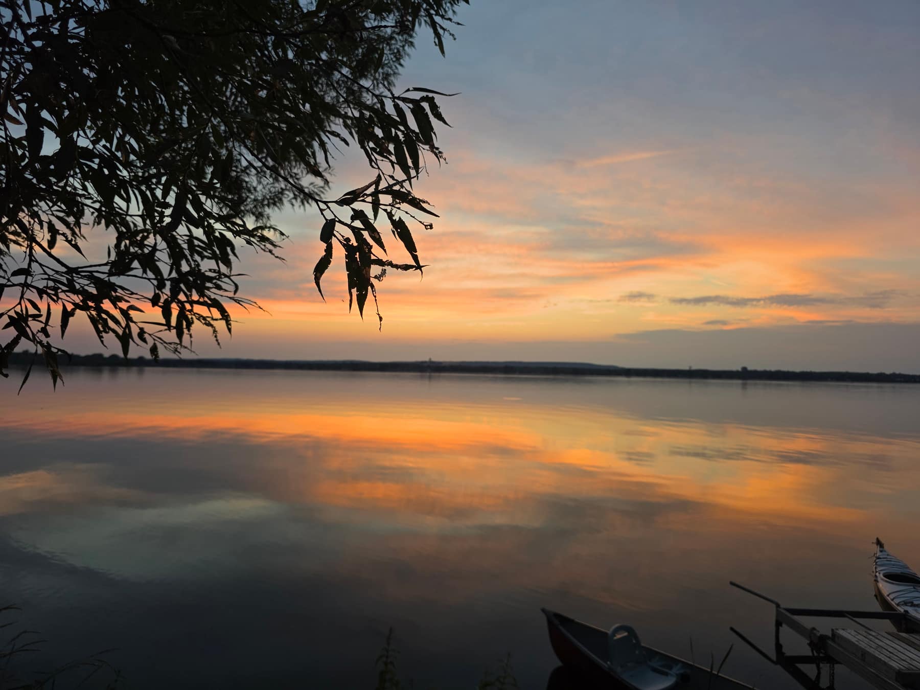 A dusk landscape near Carrying Place in Prince Edward County.